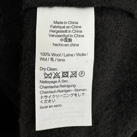 J.Crew Daphne Topcoat in Italian Boiled Wool Classic Black Long Coat Size 16 - Picture 10 of 10
